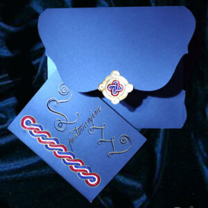 Occasional greeting card with Croatian braiding