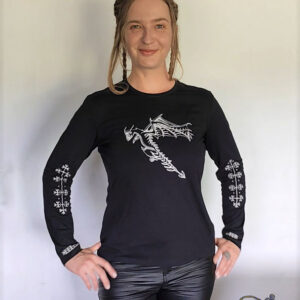Croatian Dragon  - Long sleeved T- Shirt with Croatian tatoo